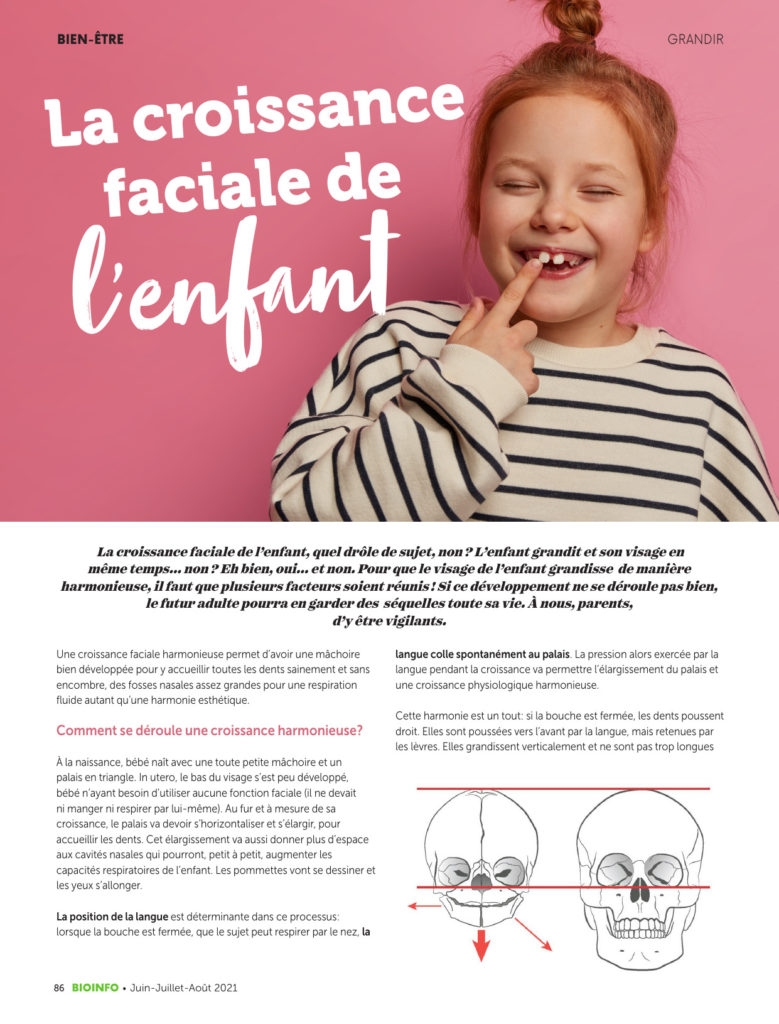 Danse de Vie - Naitre Parents - Marie Fournier- Bio Info - Croissance faciale